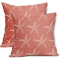 thumbnail image 1 of Coral Starfish Pillow Covers 20X20 Inch Coastal Beach Nautical Couch Pillow Cases Summer Ocean Cotton Linen Throw Pillows Set of 2 Home Decor for Living Room Bedroom Cushion Outdoor, 1 of 5