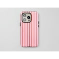 thumbnail image 1 of Coral Stripes Tough Phone Case, Minimalist Aesthetic Lines, Cute Gift Idea, iPhone 17 16 15 14 13 Pro Max, Pixel 9 8 7, Samsung S25 S24 S57, 1 of 5
