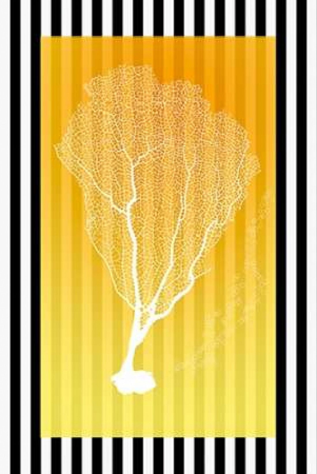 Coral Sunny Yellow Canvas Art - Ramona Murdock (12 x 18)