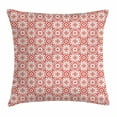 thumbnail image 1 of Coral Throw Pillow Cushion Cover, Geometric Art Deco Pattern with Lacing Shapes 30s Style Vintage Motifs, Decorative Square Accent Pillow Case, 20 X 20 Inches, Coral Light Coral White, by Ambesonne, 1 of 2