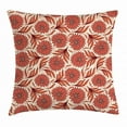 thumbnail image 1 of Coral Throw Pillow Cushion Cover, Nostalgic Pattern with Gerbera Remembering the Freshness of Summer, Decorative Square Accent Pillow Case, 16 X 16 Inches, Dark Coral Vermilion Beige, by Ambesonne, 1 of 2