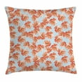 thumbnail image 1 of Coral Throw Pillow Cushion Cover, Soft Pastel Poppy Flowers on Chevron Zigzag Backdrop Romantic Feminine, Decorative Square Accent Pillow Case, 18 X 18 Inches, Coral Light Blue Yellow, by Ambesonne, 1 of 2