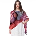 thumbnail image 1 of Coral Translucent Breathable Chiffon Yarn Silk Scarf 180*73 (70.86*28.7in) - Lightweight Head Wrap for Women and Girls, 1 of 6
