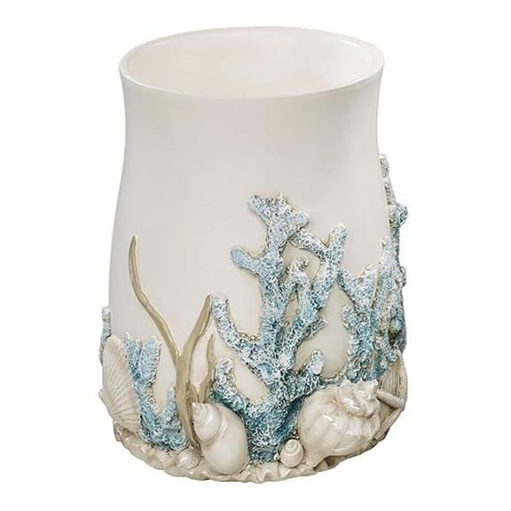 Coral Treasures Coastal Wastebasket Waste Basket