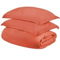 thumbnail image 1 of Coral Twin Size Cotton Blend 300 Thread Count Washable Duvet Cover Set, 1 of 1