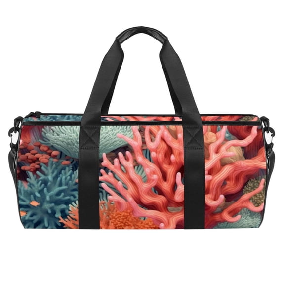 Coral Ultimate Sports Bag: Soccer, Weekender, Yoga, Shoe Bag - Size 17.7 Inches, Interior Zipper Pocket, Large Capacity