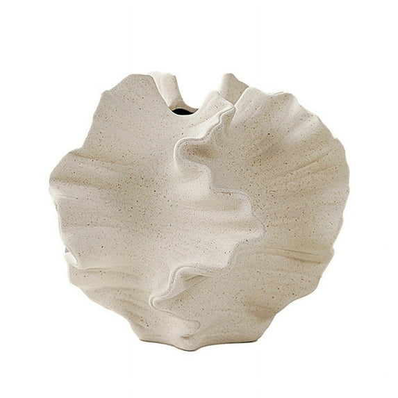 Coral Vase Nordic Art Container for Flower Pampas Grass Vase Living Room Tabletop Centerpieces Decor Creamy-White A