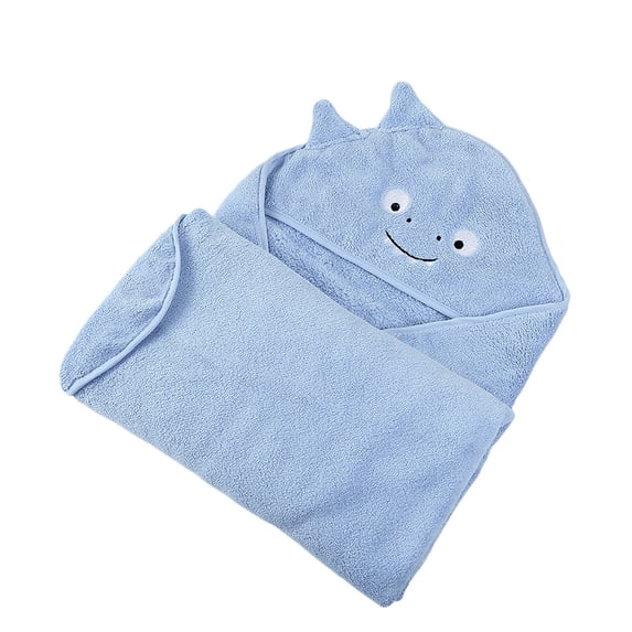 Coral Velvet Children Bath Towel Cute Cartoon Animal Hooded Towel Strong Absorbent Quick Drying Cloak Household