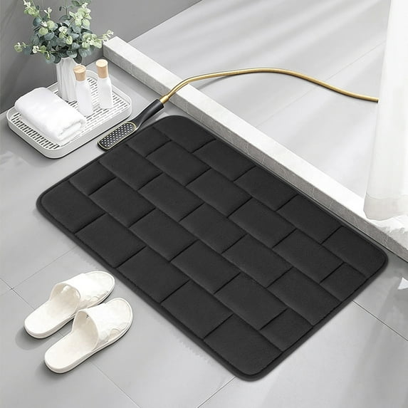 Coral Velvet Floor Mat Thickened Memory Foam Bathroom Absorbent Carpet Simple Soft Bedroom Foot Pad