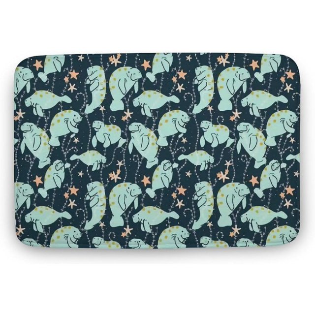 Coral Velvet Rug Mat Rug Bath Rug Floral Embroidery Boho