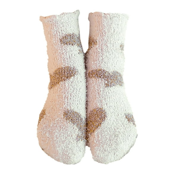 Coral Velvet Thermal Socks Festive Holiday Cartoon Design Cozy Sleeping Footwear For All Adults
