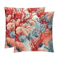 thumbnail image 1 of Coral Velvet Throw Covers Pillows with Unique Patterns - Set of 2 Decorative Pillow Inserts in 16x16, 18x18, 20x20 Inches for Home Decor and More, 1 of 6