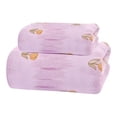 thumbnail image 1 of Coral Velvet Towel Set of 2, Tulip Bath Towel Soft Shower Towel Hand Towel, Thickened Coral Fleece Fabric Towels for Bathroom, Absorbent & Quick Dry, Purple(1Pcs Towel+ 1Pcs Bath Towel), 1 of 9