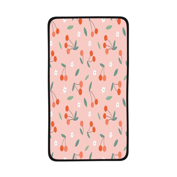 Coral Velvet Towels for Bathroom 16x28IN Cute Cherry And Flowers Super Soft Absorbent Bathroom Coral Velvet Towel for Face,Gym,Spa,Kitchen Dish Tea Towels