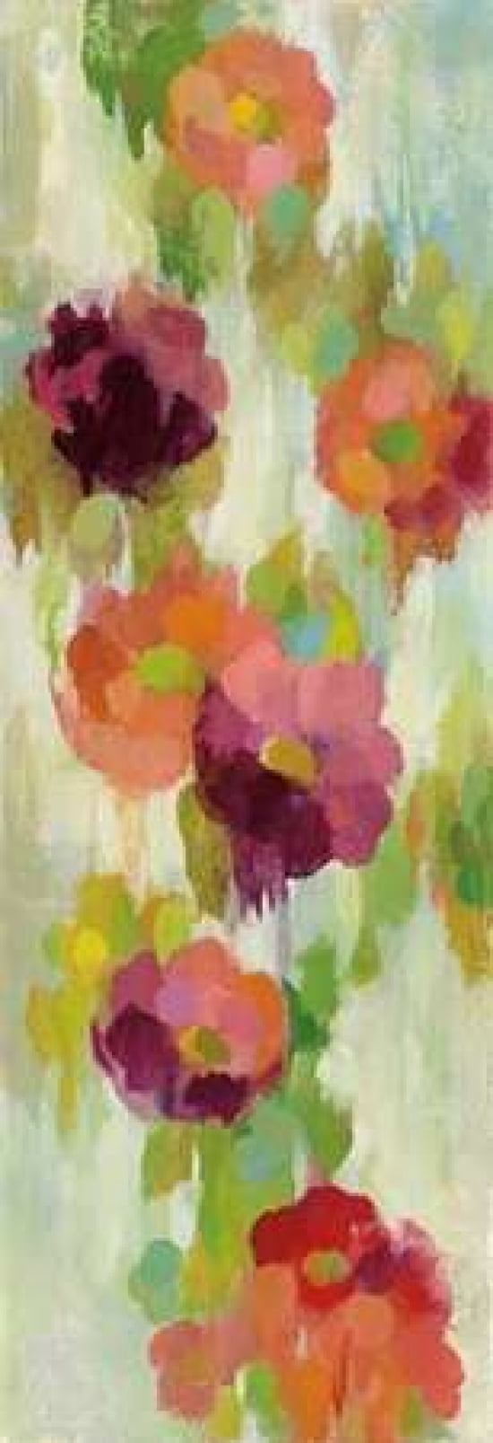 Coral and Emerald Garden II Canvas Art - Silvia Vassileva (24 x 48)