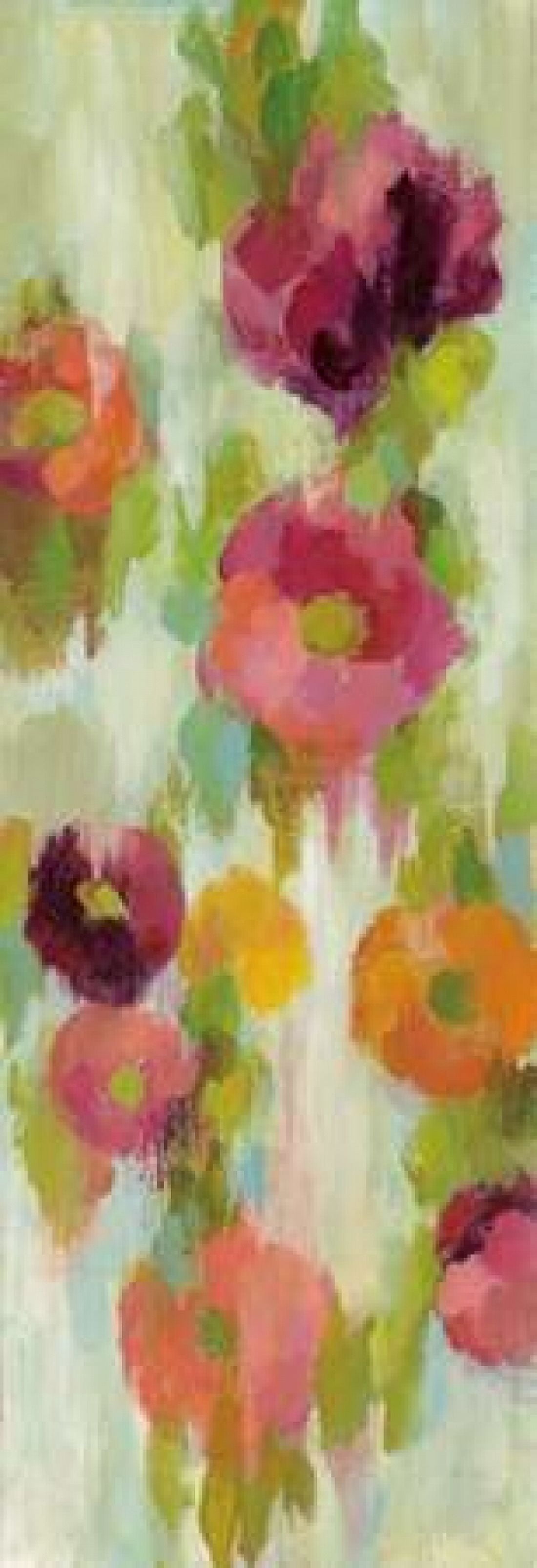 Coral and Emerald Garden III Canvas Art - Silvia Vassileva (10 x 20)