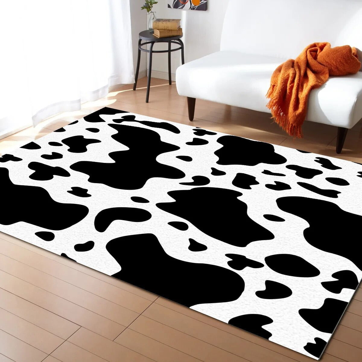 Coral velvet Cow Texture Carpets for Living Room Home Decorative Rugs ...