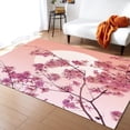 thumbnail image 1 of Coral velvet Japanese Sakura Cherry Blossoms Carpets for Bed Room Modern Home Large Area Rug for Living Room Bay Window Mat, 1 of 5