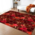 thumbnail image 1 of Coral velvet Marble Honeycomb Texture Aqua Green Carpet Area Rug Children's Room Living Room Bedroom Large Rug Home Play Decoration Floor Mat, 1 of 5