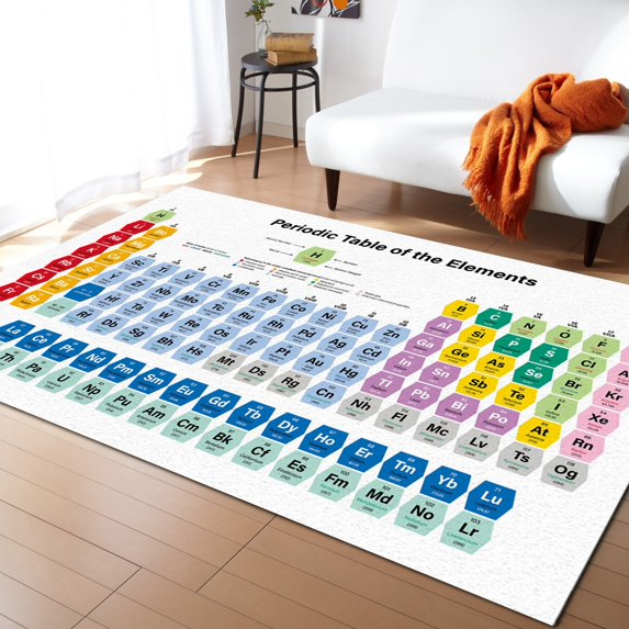 Coral velvet Periodic Table Of Chemistry Rugs for Bedroom Home Carpet ...
