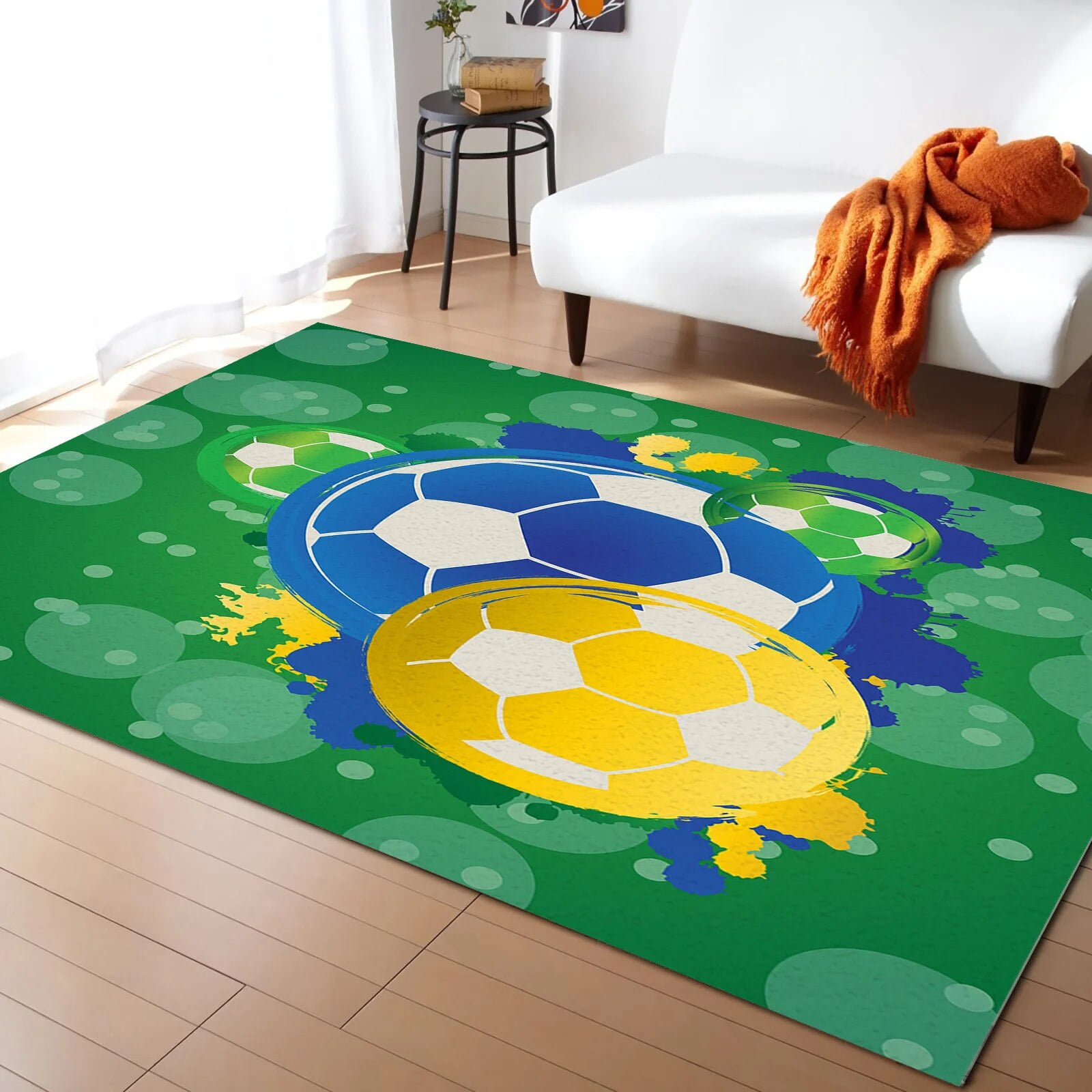 Coral velvet Soccer Football Game Carpets for Bed Room Modern Home ...