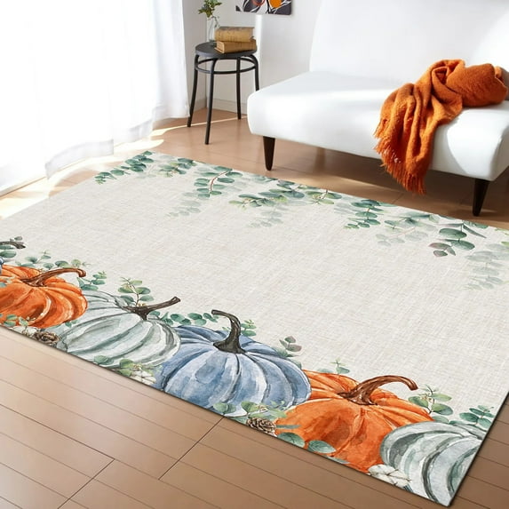 Coral velvet Thanksgiving Autumn Fallen Maple Leaves Living Room Floor Mat Study Bedroom Bedside Home Decoration Large Rug Floor Mat