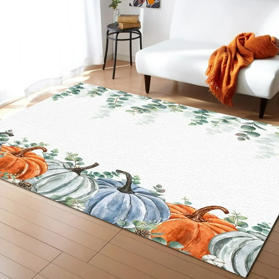 Coral velvet Thanksgiving Autumn Fallen Maple Leaves Living Room Floor Mat Study Bedroom Bedside Home Decoration Large Rug Floor Mat