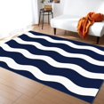 thumbnail image 1 of Coral velvet Vertical Stripe Black And White Living Room Floor Mat Children's Room Bedroom Bedside Carpet Kitchen Door Mat, 1 of 5