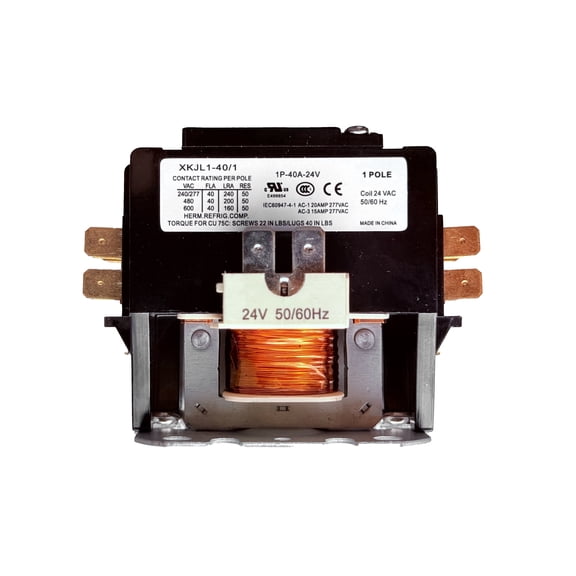 CORALVOLT 1/1.5 Pole 40A Definite Purpose HVAC Contactor