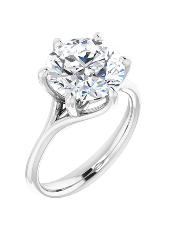 Coralie 3 Carat Moissanite Engagement Ring Round Brilliant Solitaire