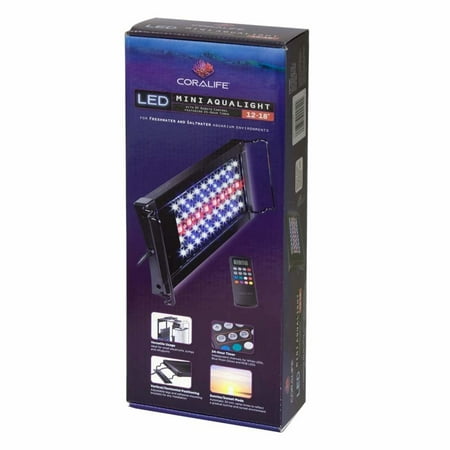 Coralife Aqualight Mini Aquarium LED Light Fixture, Multicolor - Day White/Moon Glow/RGB