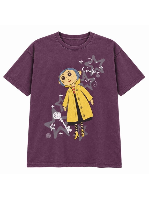 Coralin.e T-Shirt, Coralin.e Halloween Cartoon Graphic Shirt, Dark Fantasy Movie Lover Shirt