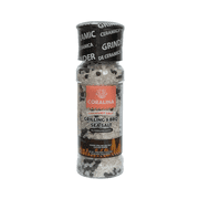 Coralina Grilling and BBQ Sea Salt – Coarse Blend with Black Pepper. Perfect for Grilled Meats, Poultry and Vegetables. Gourmet Quality. Refillable Ceramic Grinder.