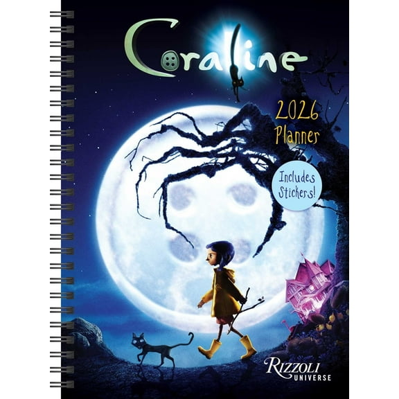 Coraline 2026 Planner Calendar (Includes Stickers), (Paperback)
