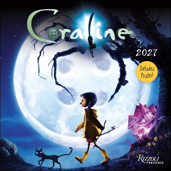 Coraline 2027 Wall Calendar (Includes Full-Color Poster), (Paperback)