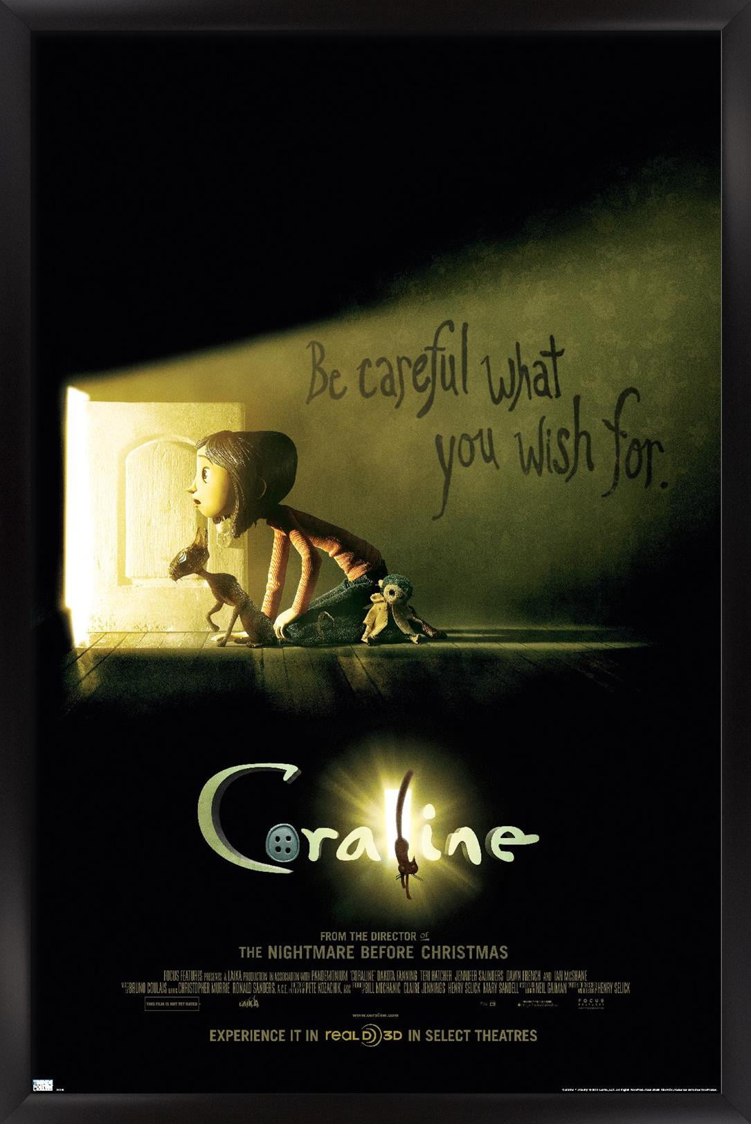 Coraline - Be Careful One Sheet Wall Poster, 22.375 x 34 Framed