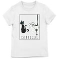 thumbnail image 1 of Coraline Black Cat & Other Mother With Key Youth Girl's White Crew Neck Short Sleeve T-shirt - Medium, 1 of 2