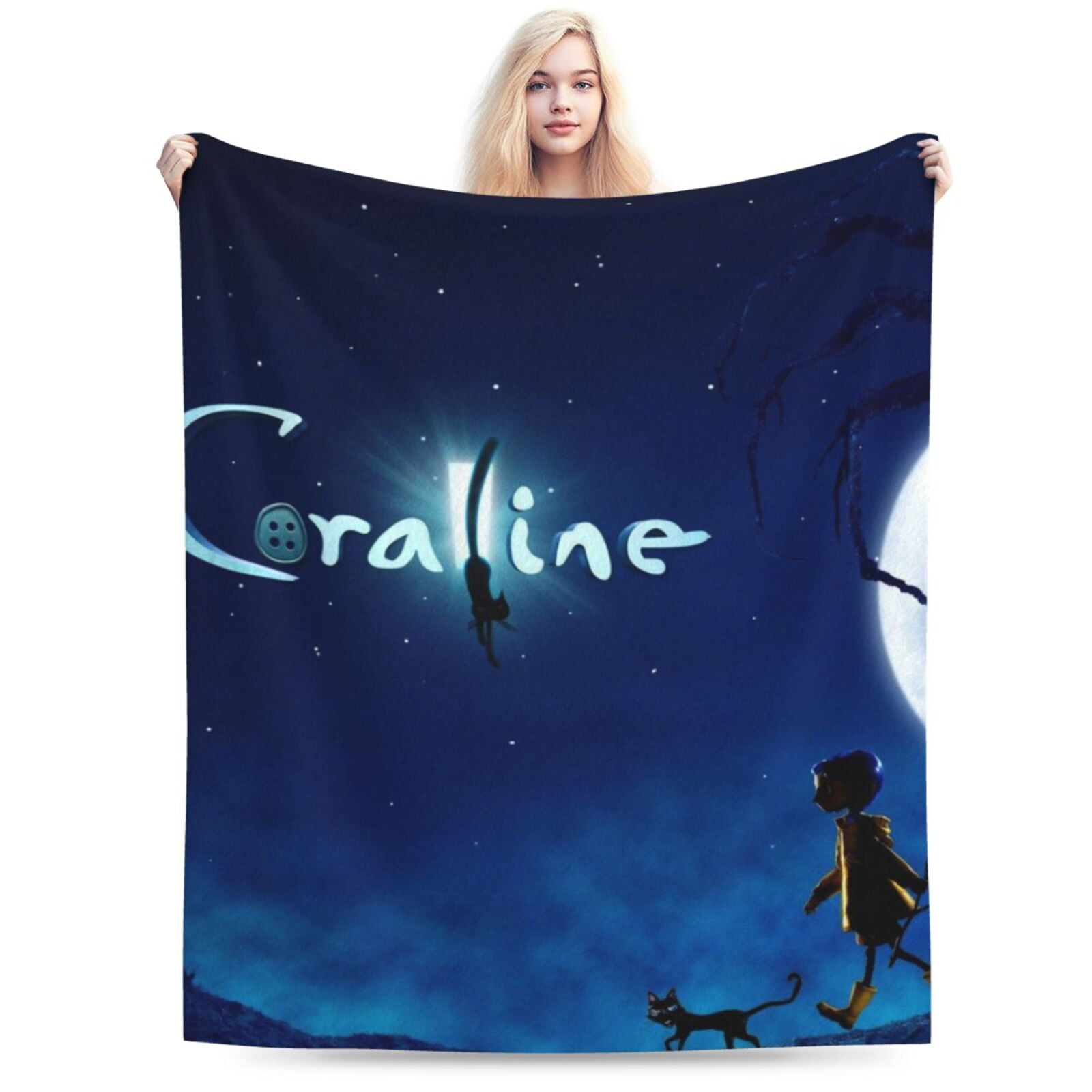 Coraline Blanket, Anime Throw Blanket For Couch Sofa Bed, Soft Cozy