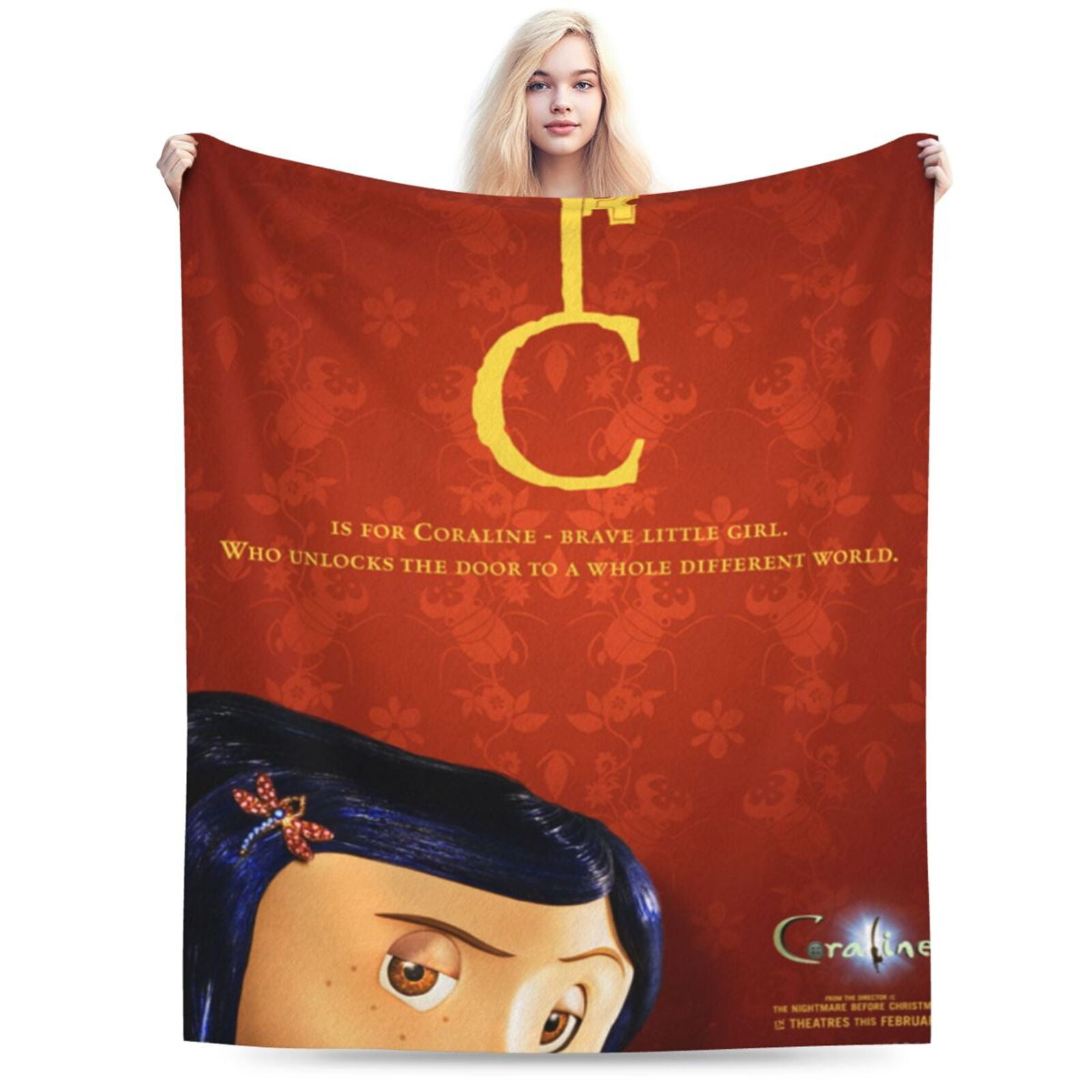 Coraline Blanket, Anime Throw Blanket For Couch Sofa Bed, Soft Cozy