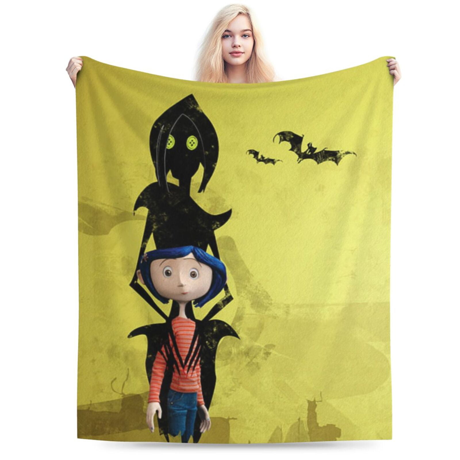 Coraline Blanket, Anime Throw Blanket For Couch Sofa Bed, Soft Cozy