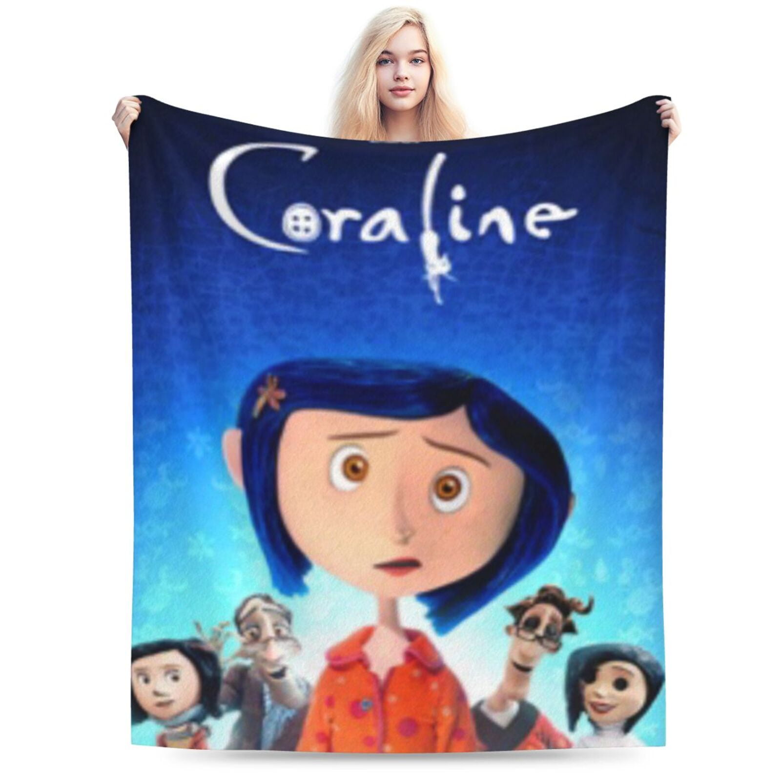 Coraline Blanket, Anime Throw Blanket For Couch Sofa Bed, Soft Cozy