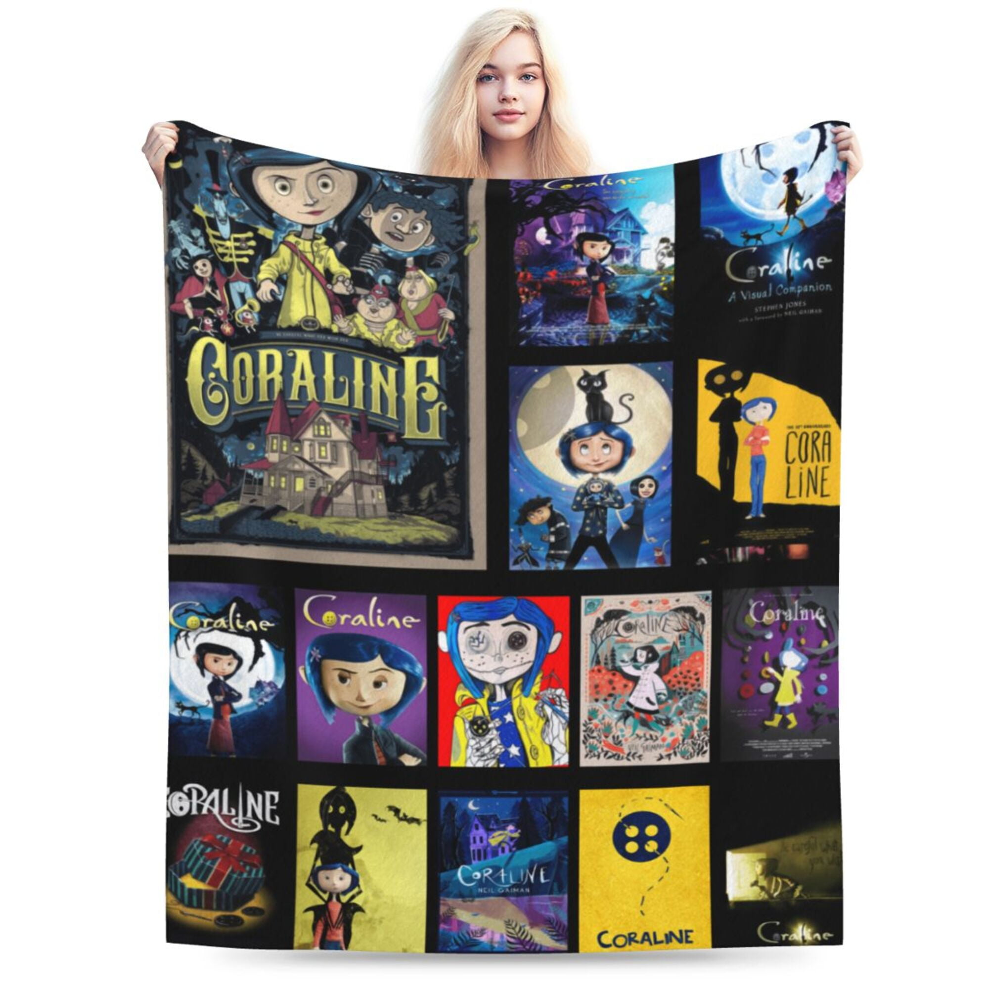Coraline Blanket Super Soft Fleece Throw Blankets and Throws for Kids