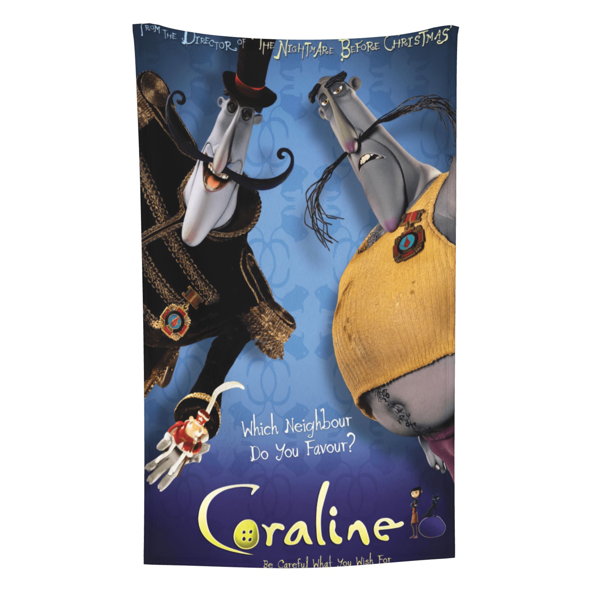 Coraline Blanket for Toddlers Newborns, Plush 32"x48" Throw Blanket for