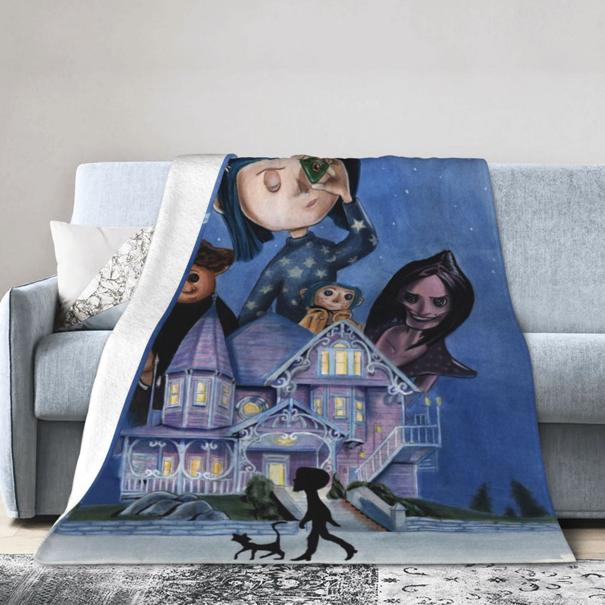 Coraline Cartoon Ghost Mom Blanket for Kids Girls Boys Adult Super Soft ...