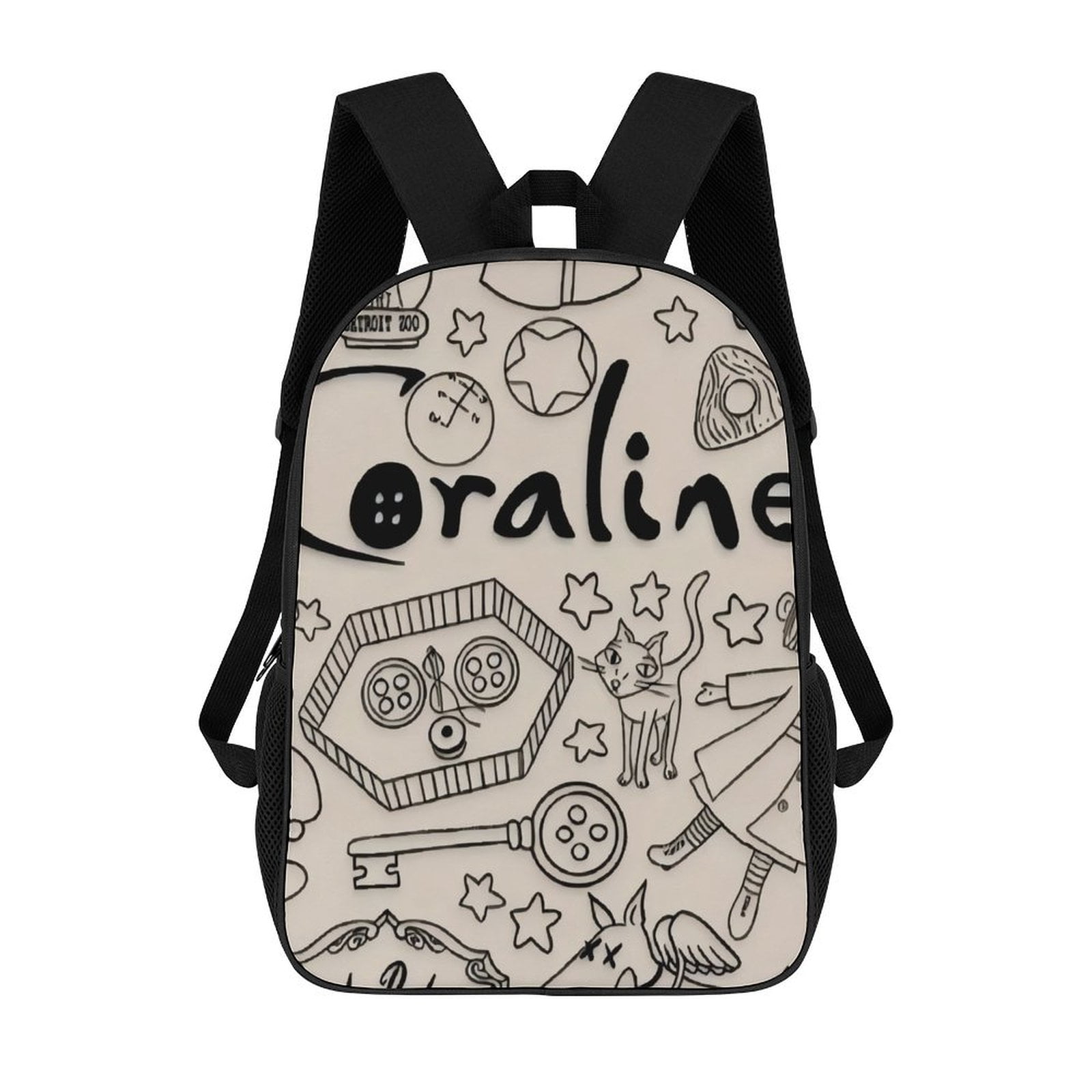 Coraline Cartoon backpack for men and women 17 inches