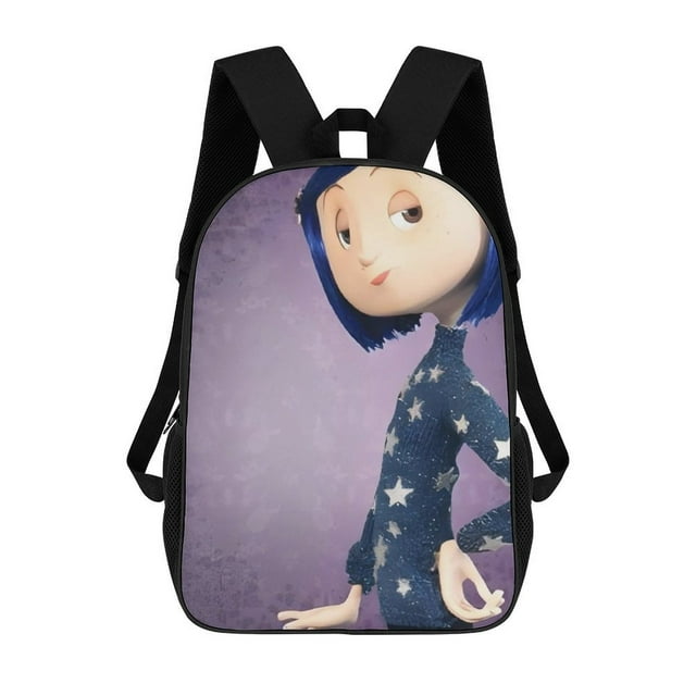 Coraline Cartoon backpack for men and women 17 inches