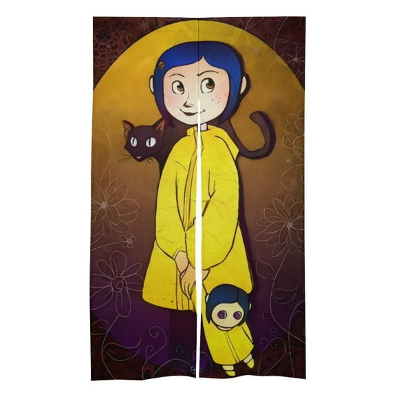 Coraline Cartoon children's door curtain partition dressing room decoration 86x143cm