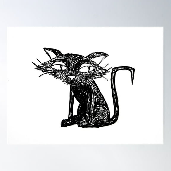 Coraline Cat Poster Wall Art, Modern Wall Decor For Living Room Bedroom, 8x12 UNFRAMED