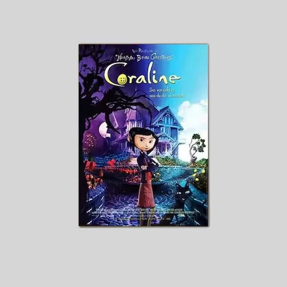 Coraline Classic Movie Poster "Be careful what you wish for" Poster Size 24''x36'' The Golden Shop