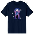 thumbnail image 1 of Coraline Coraline in Key Hole Frame White Stars on Navy Ground Adult Crew Neck Short Sleeve T-shirt - Medium, 1 of 3